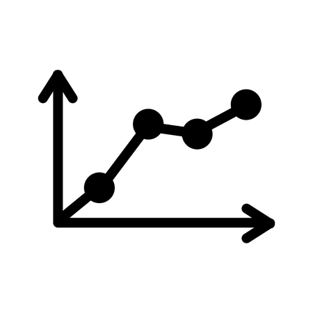 Chart vector icon. Black and white chart illustration. Solid linear schedule icon.のイラスト素材