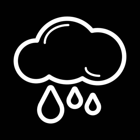 Cloud and rain isolated. Vector art.のイラスト素材