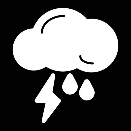 weather storm button. isolated on black.のイラスト素材