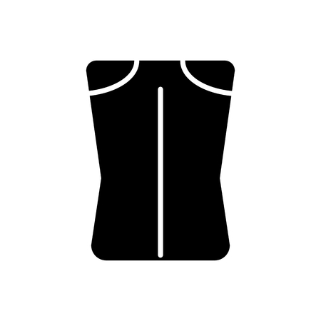 Woman pants vector icon. Black and white woman clothes illustration. Solid linear clothing icon.のイラスト素材