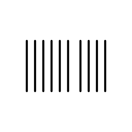 Barcode vector icon. Black and white barcode illustration. Outline linear icon.のイラスト素材