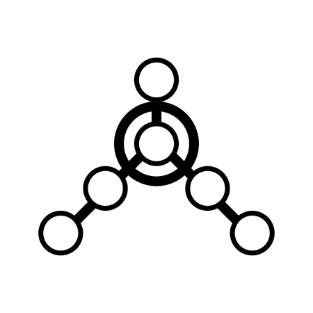 Chart vector icon. Black and white chart illustration. Outline linear schedule icon.のイラスト素材