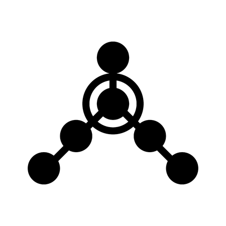 Chart vector icon. Black and white chart illustration. Solid linear schedule icon.のイラスト素材