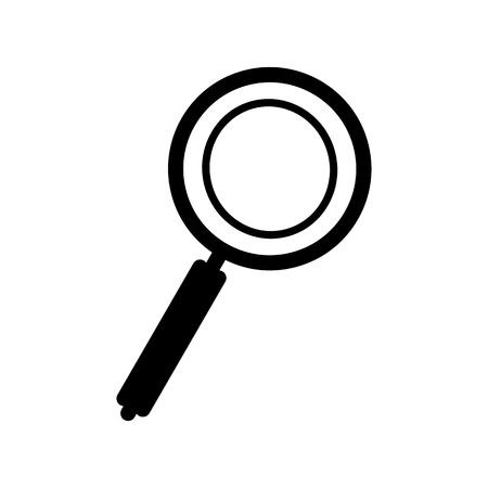 Magnifying glass icon, vector magnifier or loupe sign.のイラスト素材