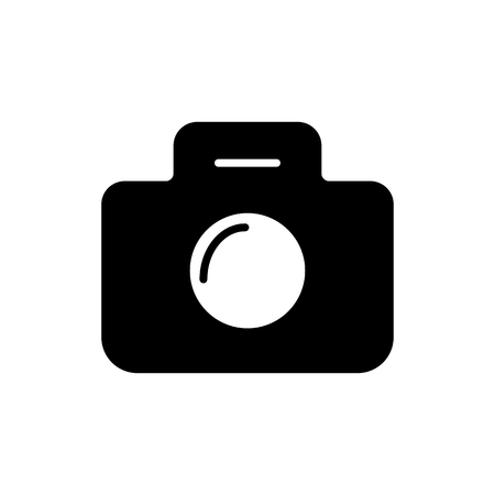 Camera line icon, solid vector illustration, linear pictogram isolated on white.のイラスト素材
