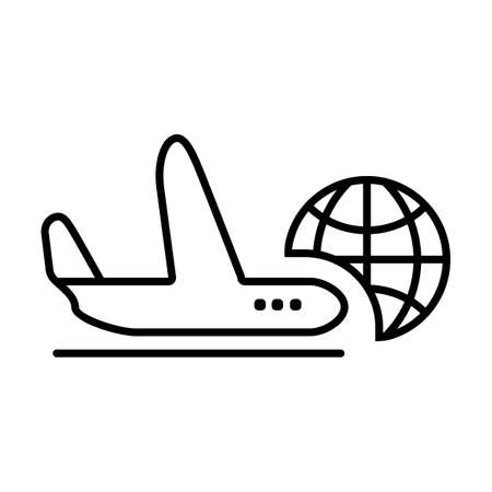 Airplane vector icon. Style is graphic symbol.のイラスト素材