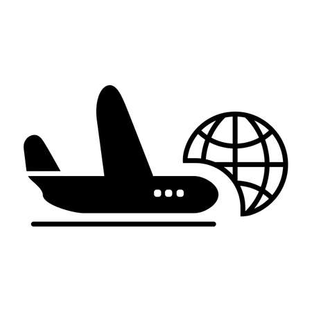 Airplane vector icon. Style is graphic symbol.のイラスト素材