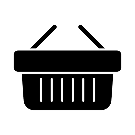 Online shopping vector icon. Black and white shopping cart illustration. Solid linear business icon.のイラスト素材