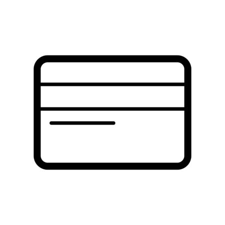 Credit card vector icon. Black and white card illustration. Outline linear icon.のイラスト素材