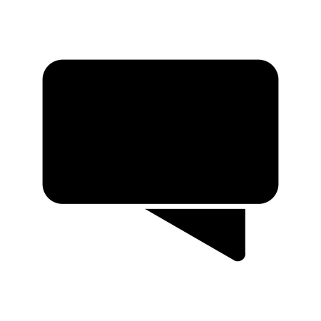 Chat vector icon. Black and white message illustration. Solid linear icon.のイラスト素材