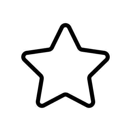 Star vector icon. Black and white favorite sign illustration. Outline linear icon.のイラスト素材