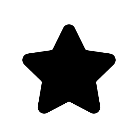 Star vector icon. Black and white favorite sign illustration. Solid linear icon.のイラスト素材