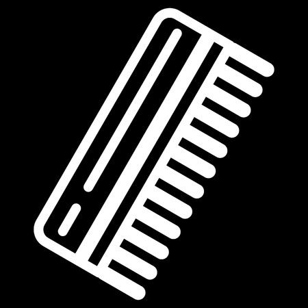 Comb for man vector icon. Black and white comb illustration. Outline linear beauty and care icon.のイラスト素材