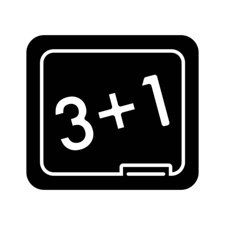 School board vector icon. Black and white illustration of The equation. Solid linear education icon.のイラスト素材