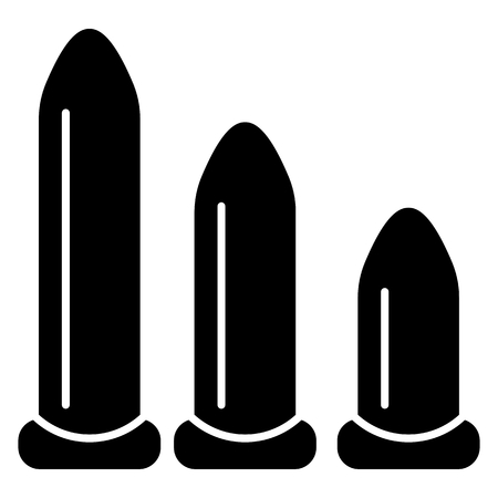 Different sizes of dildos, vibrators. Adult sex toys silhouettes. Vector illustration.の写真素材