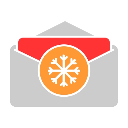 Vector illustration of opened envelope with greeting card for Christmasのイラスト素材