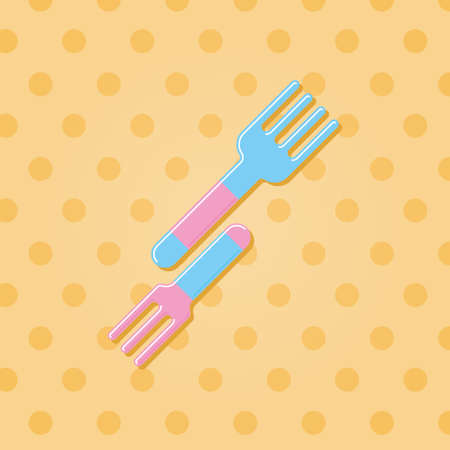 Two forks icon vector illustrationのイラスト素材