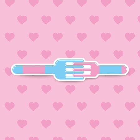 Two forks icon vector illustrationのイラスト素材