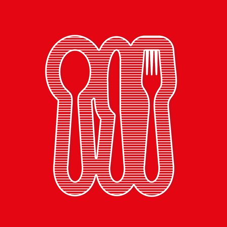 Fork, knife,  spoon vector icon. Cutlery collection set symbol. Flat colored design set.のイラスト素材
