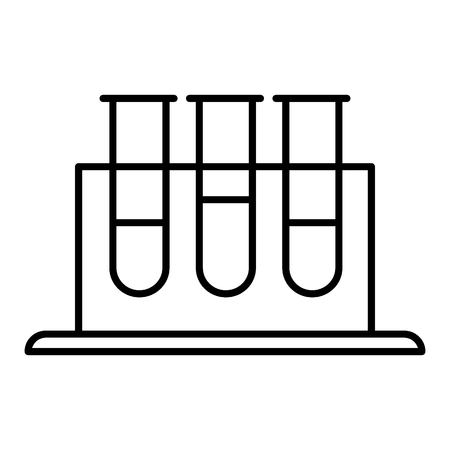 Medical test tubes icon. Outline illustration of medical test tubes vector icon for web design isolated on white backgroundのイラスト素材