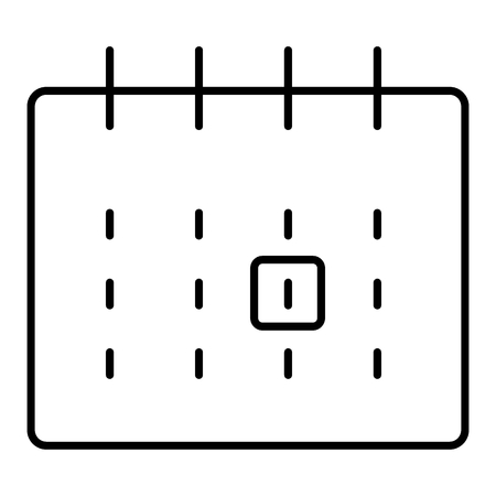 Monthly calendar outlined vector icon. Modern simple isolated sign. Pixel perfect vector illustration for icon, website, mobile app and other designs.のイラスト素材