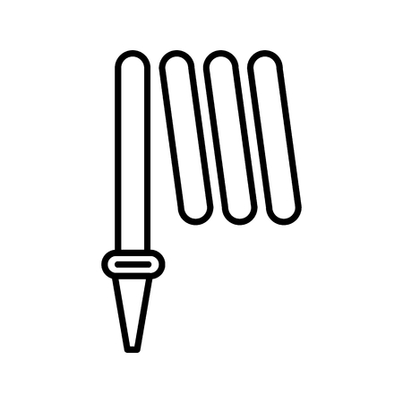 Fire Hose, hose line icon. vector illustration isolated on white. outline style design, designed for web and app.のイラスト素材