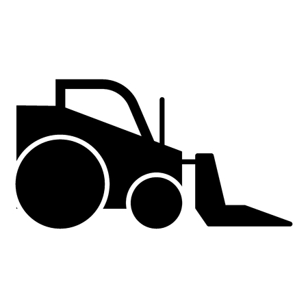 Excavator solid icon. vector illustration isolated on white. glyph style design, designed for web and app. Eps 10のイラスト素材