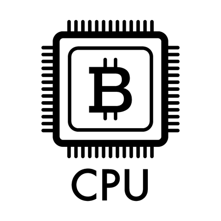 Bitcoin processor line icon. vector illustration isolated on white. outline style design, designed for web and app. Eps 10のイラスト素材