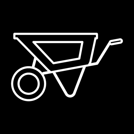 Cart line icon. vector illustration isolated on black. outline style design, designed for web and app. Eps 10のイラスト素材