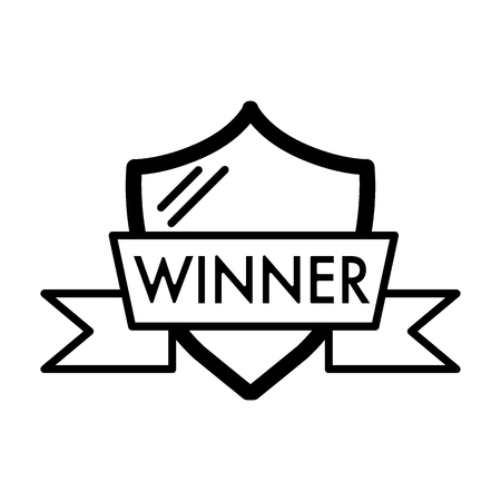 Winner emblem award line icon. vector illustration isolated on white. outline style design, designed for web. Eps 10のイラスト素材