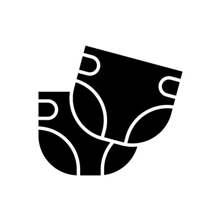 Diapers solid icon. vector illustration isolated on white. glyph style design, designed for web and appの写真素材