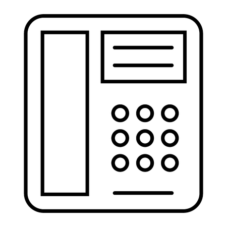 Phone thin line icon. Telephone vector illustration isolated on white. Old telephone outline style design, designed for web and app. Eps 10のイラスト素材