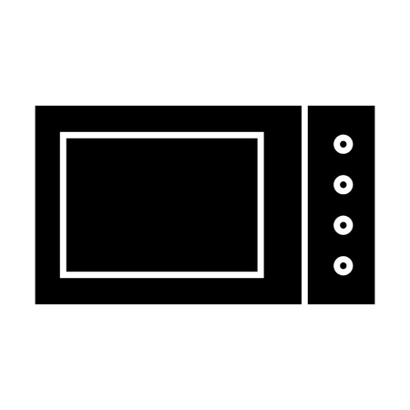 Microwave oven solid icon. Home appliance vector illustration isolated on white. Electrical oven glyph style design, designed for web and app. Eps 10のイラスト素材