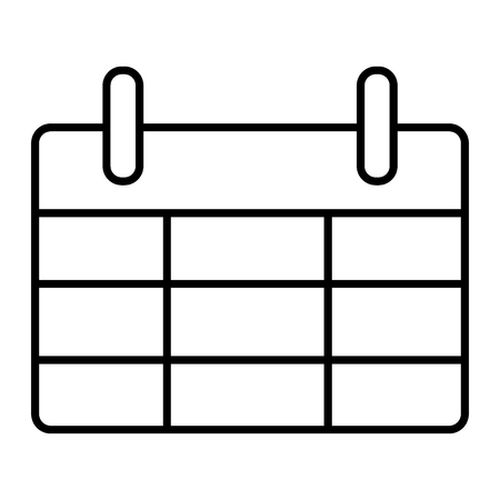 Calendar thin line icon. Reminder vector illustration isolated on white. Binder calendar outline style design, designed for web and app. Eps 10.の写真素材