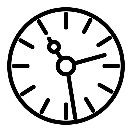 Clock line icon. Time vector illustration isolated on white. Watch outline style design, designed for web and app. Eps 10のイラスト素材