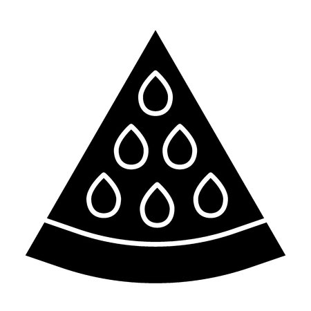 Watermelon solid icon. Watermelon lobe vector illustration isolated on white. Food glyph style design, designed for web and app. Eps 10.の写真素材