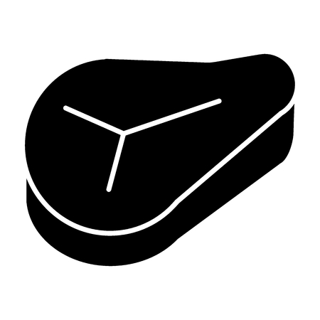 Steak solid icon. Meat temderloin vector illustration isolated on white. Beef steak glyph style design, designed for web and app. Eps 10.の写真素材