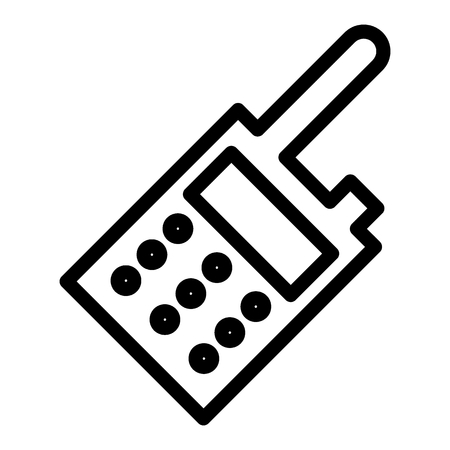 Portable radio line icon. Communication illustration isolated on white. Transmitter outline style design, designed for web and app. Eps 10のイラスト素材