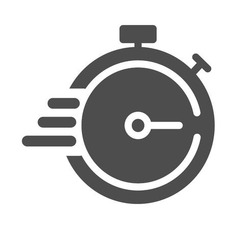 Deadline solid icon. Timer with lines vector illustration isolated on white. Stopwatch glyph style design, designed for web and app.の素材 [FY310108882258]