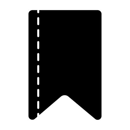 Ribbon strip solid icon. Bookmark vector illustration isolated on white. Ribbon tape glyph style design, designed for web and app. Eps 10のイラスト素材