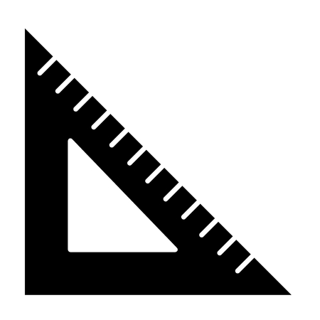 Triangle ruler solid icon. Centimeter vector illustration isolated on white. Measure glyph style design, designed for web and app.の写真素材