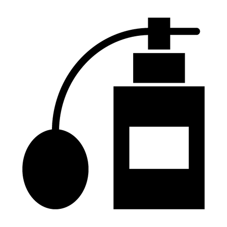 Perfume solid icon. Fragrance bottle illustration isolated on white. Scent glyph style design, designed for web and app. Eps 10のイラスト素材