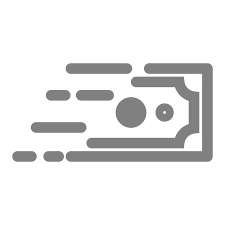Money flow solid icon. Currency vector illustration isolated on white. Cash glyph style design, designed for web and appのイラスト素材
