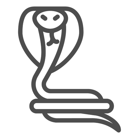 Snake line icon. Reptile vector illustration isolated on white. Animal outline style design, designed for web and app. Eps 10のイラスト素材