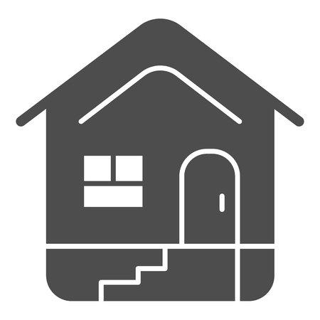 Home solid icon. House vector illustration isolated on white. Building glyph style design, designed for web and app. Eps 10のイラスト素材