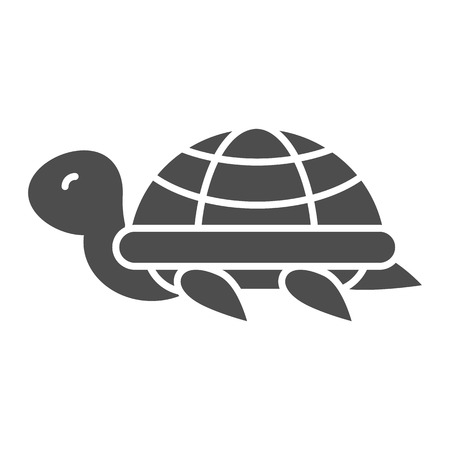 Turtle solid icon. Animal vector illustration isolated on white. Tortoise glyph style design, designed for web and app.のイラスト素材