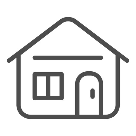 House line icon. Real estate vector illustration isolated on white. Home outline style design, designed for web and app. Eps 10のイラスト素材