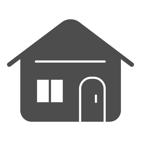 House solid icon. Real estate vector illustration isolated on white. Home glyph style design, designed for web and app. Eps 10のイラスト素材
