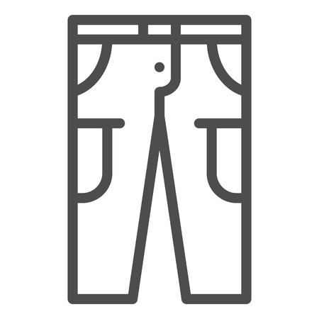 Pants line icon. Trousers vector illustration isolated on white. Jeans outline style design, designed for web and app. Eps 10のイラスト素材