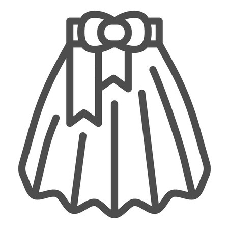 Skirt line icon. Lady clothes vector illustration isolated on white. Female fashion outline style design, designed for web and app. Eps 10のイラスト素材